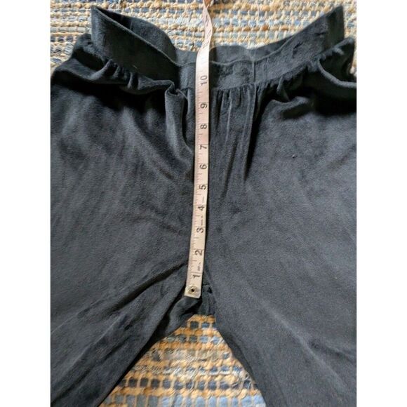 Steve Madden Velvet Pants S Black Flared High Rise Dress Casual Soft Y2K Baddie - Picture 5 of 7